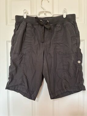 Calvin Klein Performance Convertible Utility Hiking Shorts Roll Tab Gray Sz M